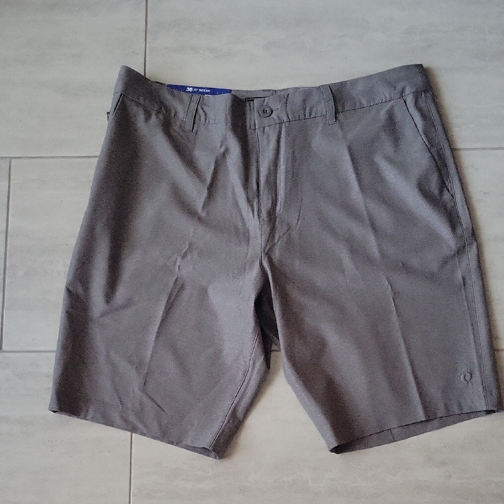 Hang Ten Charcoal Men's Flat Front Shorts